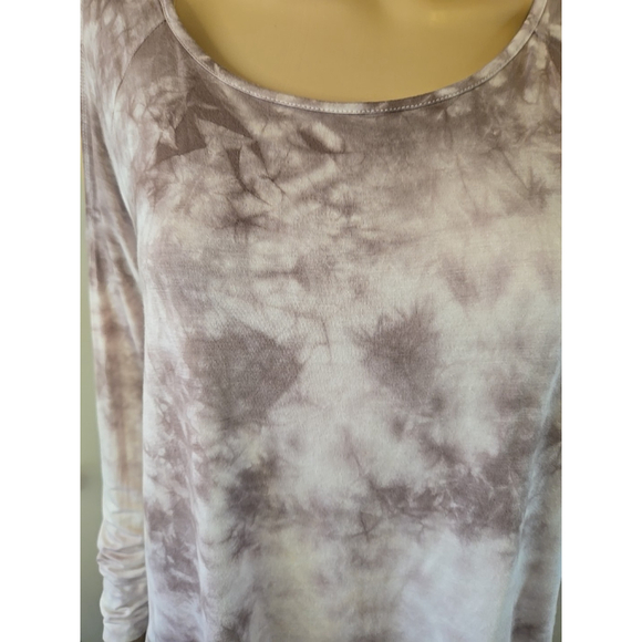 American Eagle Cold Shoulder Tie Dye Top Small Soft Stretch Boho Casual - Picture 5 of 9